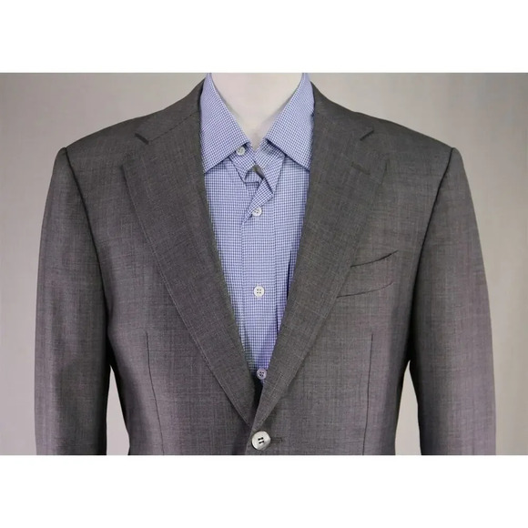 Suitsupply Napoli Solid Gray 2-Btn Super 110's Wool Blazer Jacket 38R - Picture 3 of 10